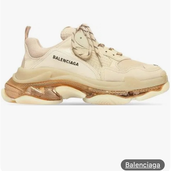 USED - Triple S Cream colored Sneakers - Picture 1 of 11